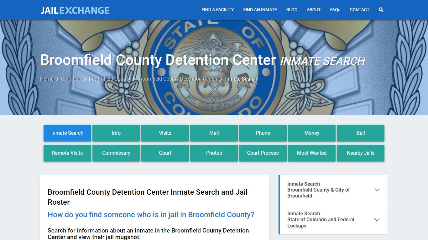 Broomfield County Detention Center Inmate Search - Jail Exchange
